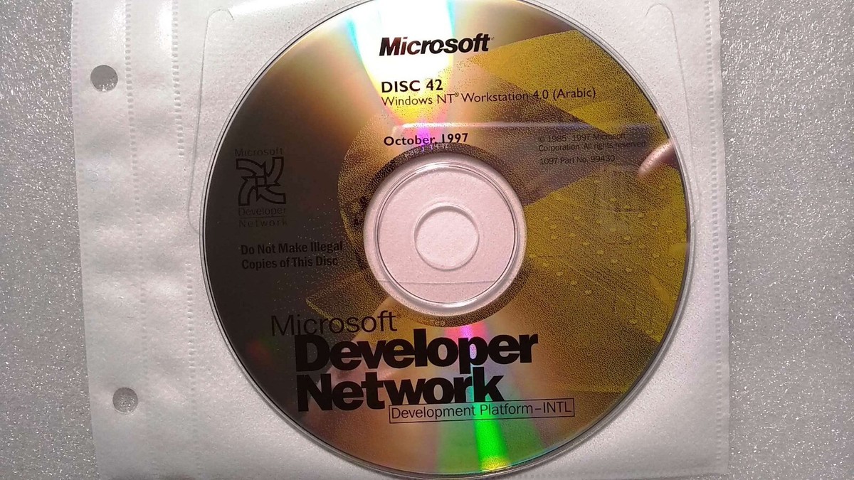 Windows NT Workstation 4.0 Full Version Arabic Install CD w