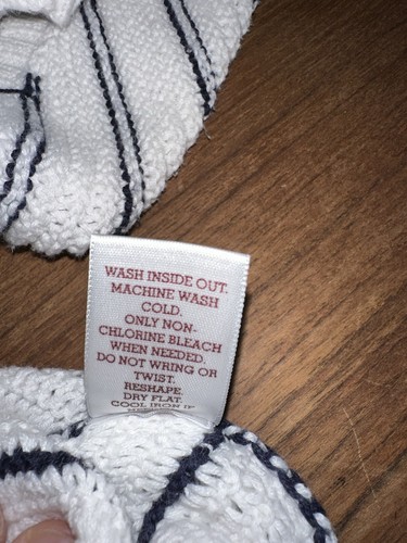 SO Heritage Women's pullover sweater - White with Blue stripes - Medium - Picture 9 of 13