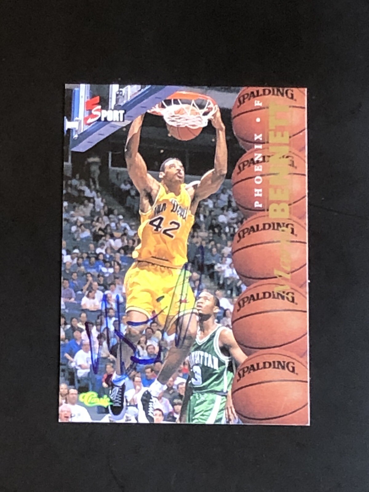 1995 Classic 5 Sport Mario Bennett Rookie Limited-Edition Autographed Card