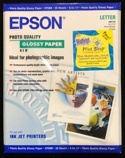 EPSON SPECIALTY GLOSSY INK JET PHOTO PAPER SEALED 20 SHEETS LETTER SIZE  A 