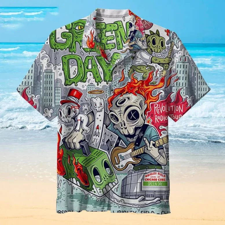 Green Day Creative Style Hawaiian Shirt, Gift For Fans