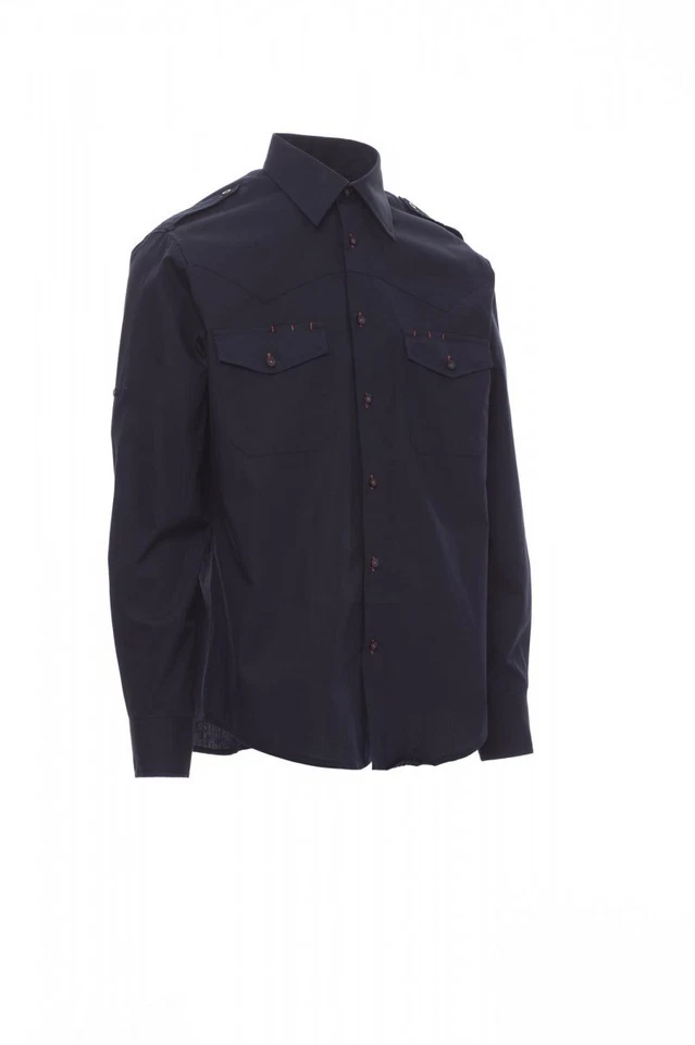 Camicia Uomo Cotone Con Spalline Porta Gradi Esercito Fino alla 3XL Manica Lunga - Immagine 4 di 4