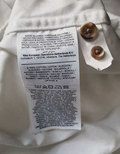 Camisa De Algodón Twill Supreme x Nike SS21 Blanca Talla S Manga Larga - Imagen 7 de 9