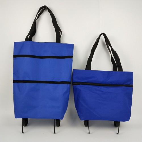 Foldable Shopping Bag With Wheels - 2In1Reusable Waterproof Trolley Shopping Car - Picture 18 of 38