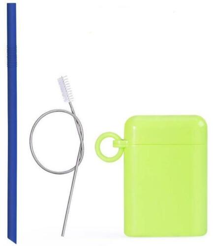 Reusable Silicone Collapsible Straw Portable Straw with case and Cleaning Tool - Picture 3 of 21