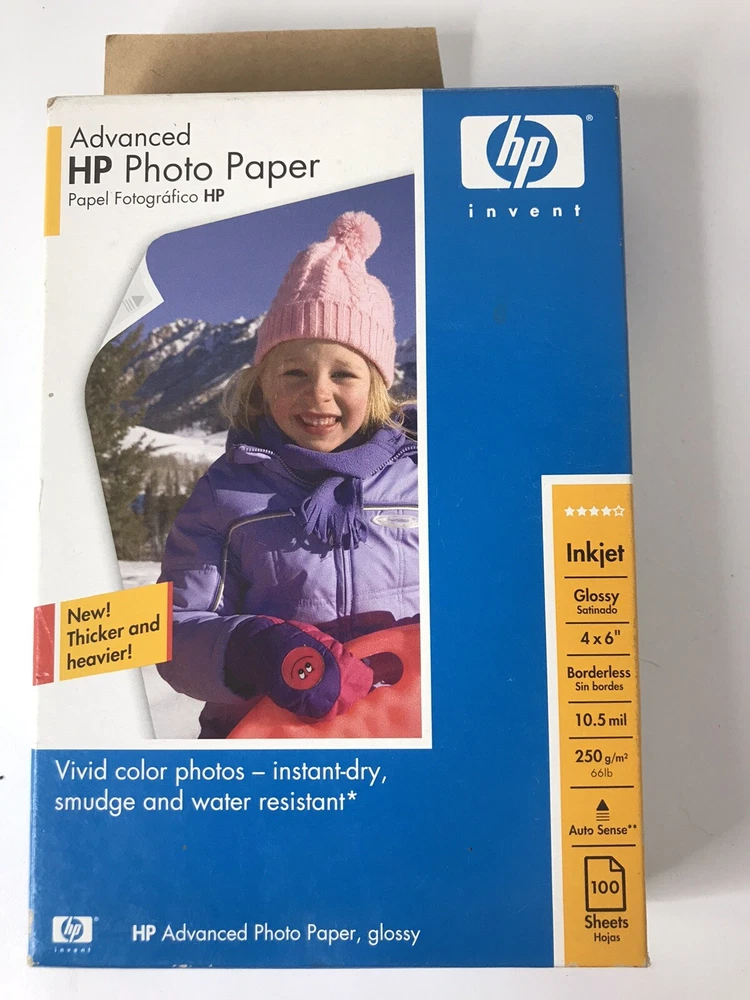 HP Photo Printer Paper 4x6 Glossy Open Box
