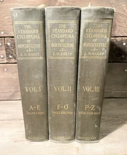 THE STANDARD CYCLOPEDIA OF HORTICULTURE COMPLETE 3 VOLUME SET L. H. Bailey 1944