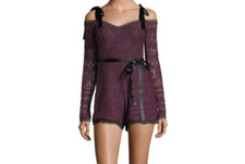 Alexis Kathryn Long-Sleeve Lace Romper sz XS