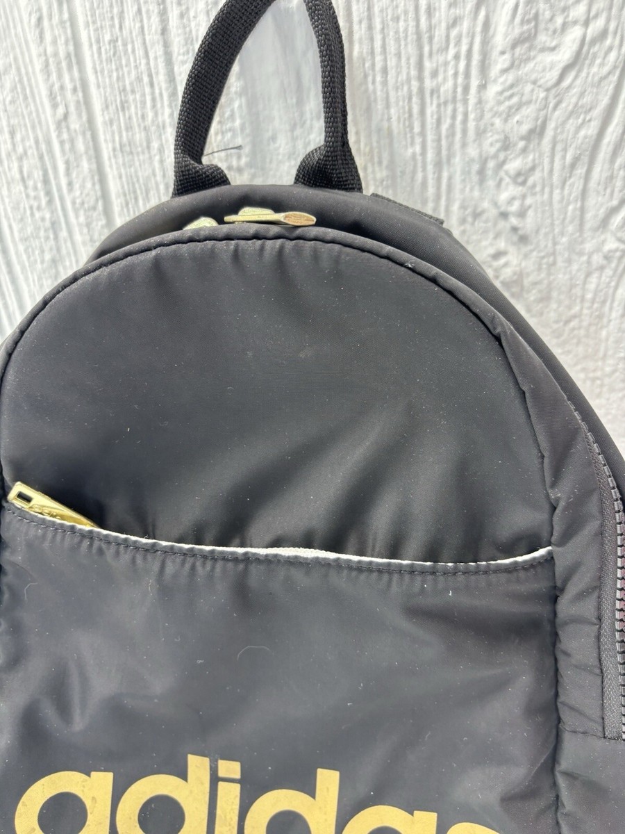 Adidas Mini backpack - black Adidas sport backpack gold lettering Adidas  12 | eBay
