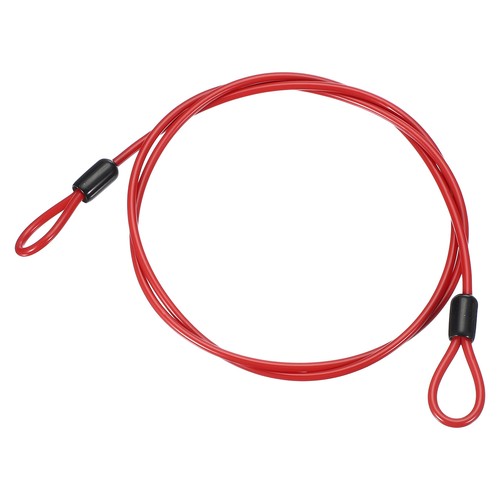 Câble Antivol Vélo En Acier Inoxydable Gainé Vinyle Noir - 3/16" X 4 Pieds (120 Cm) Avec Boucles, Neuf - Marque Uxcell