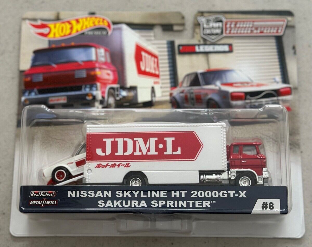 Hot Wheels Team Transport 8 NISSAN SKYLINE HT 2000GT-X SAKURA SPRINTER JDM-L