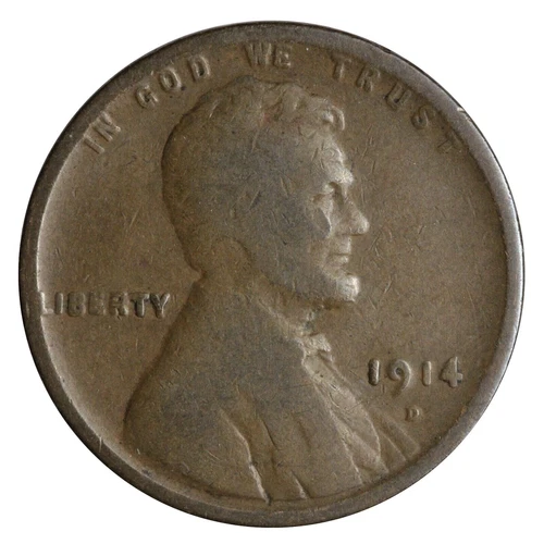 1914-D Lincoln Wheat Cent Penny Circulated G/VG Complete Your Album!!