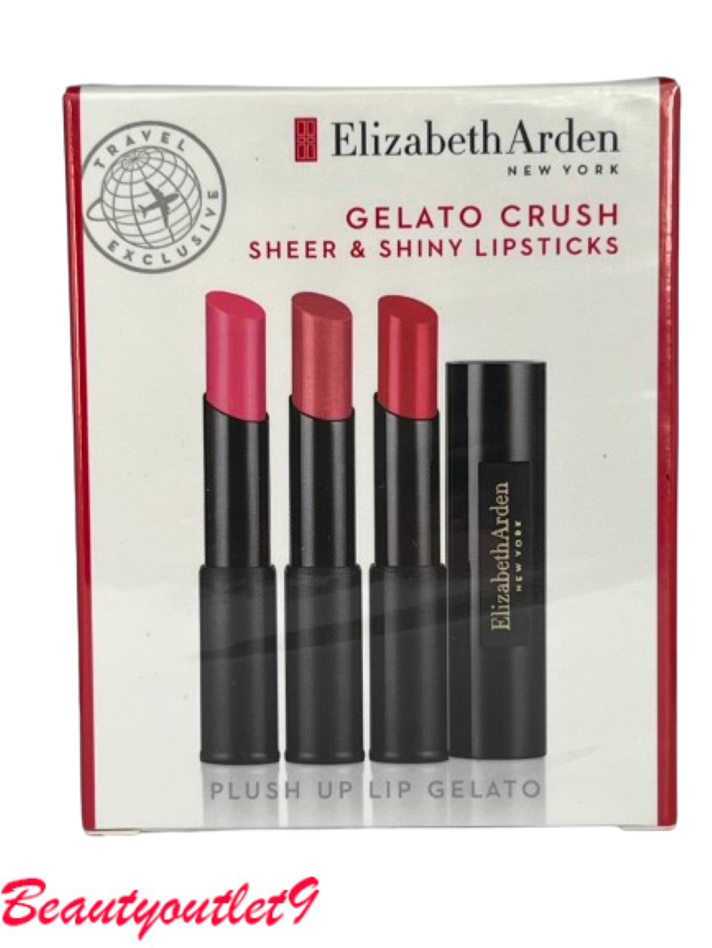 Elizabeth Arden 3Pcs Gelato Crush Sheer & Shiny Lipsticks Set - New & Boxed