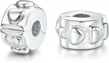 Authentic 2Pc Clip Lock Spacer Stopper Charm Bead Suits Pandora Bracelet NEW USA