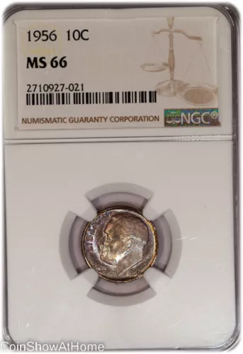1956 10C NGC MS66 Toned 