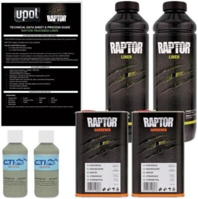 UPOL Raptor Woodland Green Urethane Spray On Truck Bed Liner Coating 3L