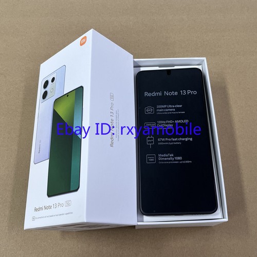 Unlocked Xiaomi Redmi Note 13 Pro 5G Dual SIM 128/256/512GB 200MP 5000mAh Sealed - Afbeelding 20 van 28
