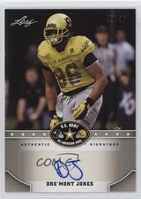 2015 Leaf US Army All-American Bowl Auto Silver /50 Dre'mont Jones #BA-DMJ Auto