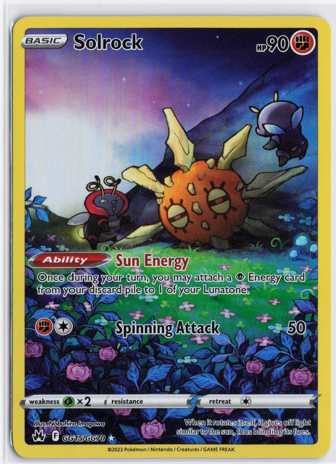POKEMON TCG SOLROCK CROWN ZENITH GALARIAN GALLERY GG15/GG70 HOLO NM