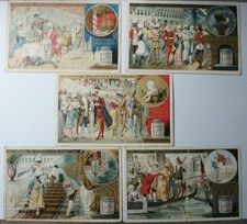 5 alte Liebig Sammelbilder Der Carneval von Venedig