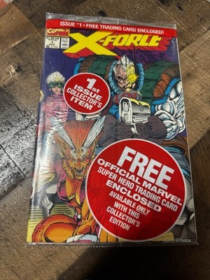 X-Force 1 Negative UPC Variant Sealed Deadpool Card and Others 1991 Marvel Comic