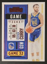 Stephen Curry 2020-21 Contenders GAME TICKET RED PARALLEL Insert Card (no.20)