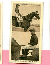 1937 STEPHEN MITCHELL LTD. WONERFUL CENTURY TOBACCO CARD #34 HORSE RACING