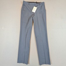 Theory Treeca FL Pants Men 2 Ash Blue Traceable Wool Slim Dress Trousers