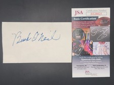 Buck O'Neil Signed 3x5 Index Card - JSA Authenticated - Negro Leagues Legend HOF