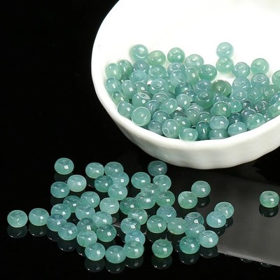 10 Pcs/lot Natural Green Jadeite Abacus Shape Beads Polished Loose Spacer Flat