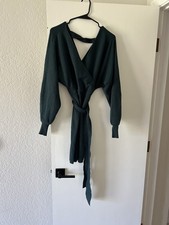Forever 21 Small Deep Teal Knit Wrap Sweater Dress