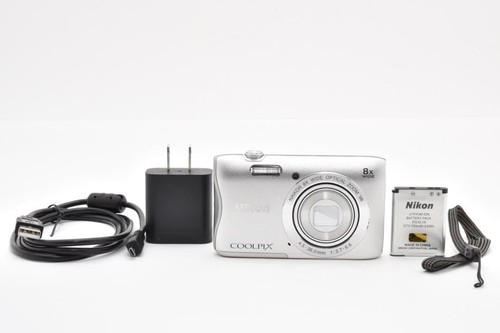 Nikon COOLPIX S3700 Silver Compact Digital Camera Tested Working Japan