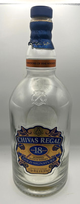 Chivas Regal 18 Years Old Scotch Whiskey Empty Bottle 1.75 Litre 13 1/4'' high