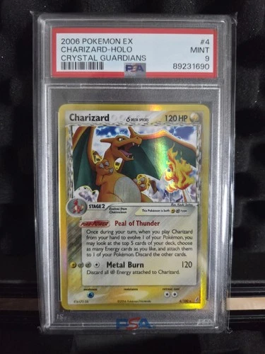 2006 Pokemon Ex Crystal Guardians Charizard Holo #4 PSA 9