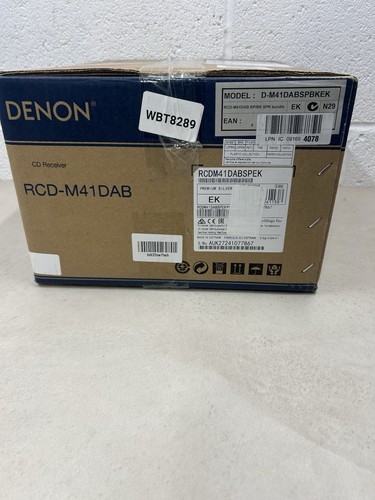 Sistema Hi-Fi Denon RCD-M41DAB con receptor de CD y Bluetooth - Plateado A (NUEVO) - Imagen 6 de 8