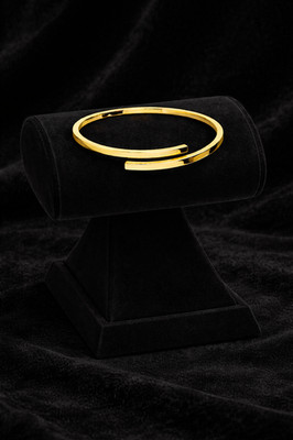 Yellow Gold Plated Bangle Crossover British Made Hallmarked Brand New Boxed