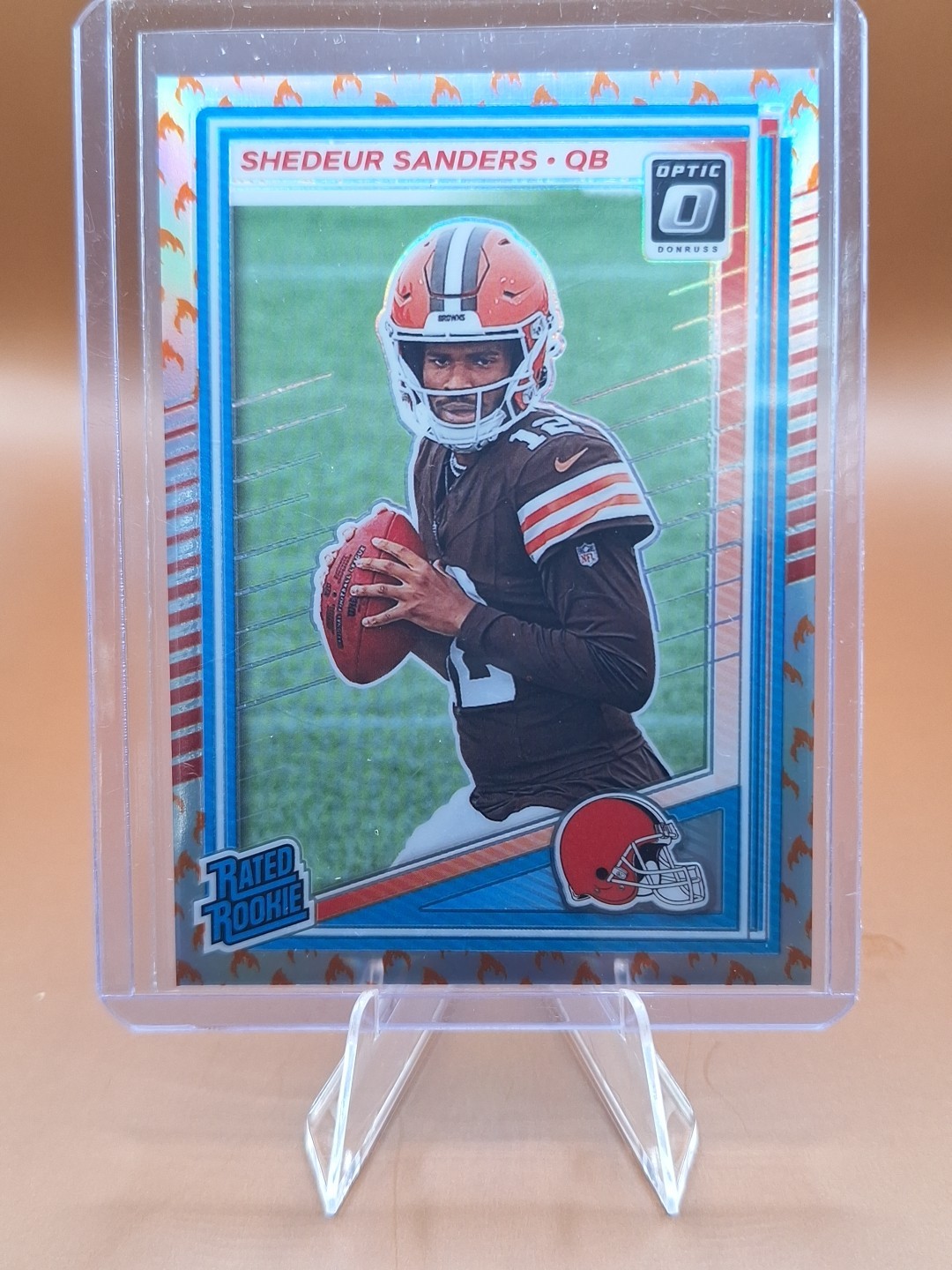 2025 Panini Donruss Optic #203 Shedeur Sanders Fire Emoji SSP