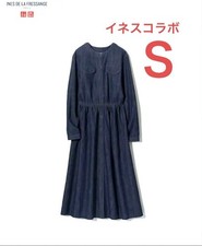 Uniqlo INES DE LA FRESSANGE Denim Dress Indigo S Used Excellent Condition