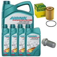 MotoröL Filter Set Addinol 0W-30 9 Liter + Schraube FüR Mercedes R-Klasse GL