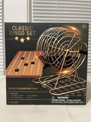 Classic Bingo Set Festive Voice 18 Bingo Cards 75 Numbered Balls New Sealed