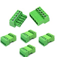 5 Set 4 Pin 3.5mm Pitch Screw Terminal Block Connector for 28-16AWG Pluggable...