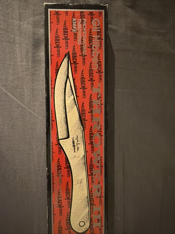 Gil Hibben Pro Thrower IIl Knife W/ Sheath New In Box Never Used Made In Spain