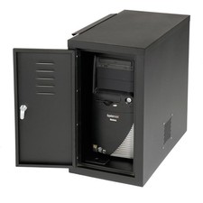 Computer Cabinet Side Car Black 12"W x 22-1/2"D x 21-1/2"H