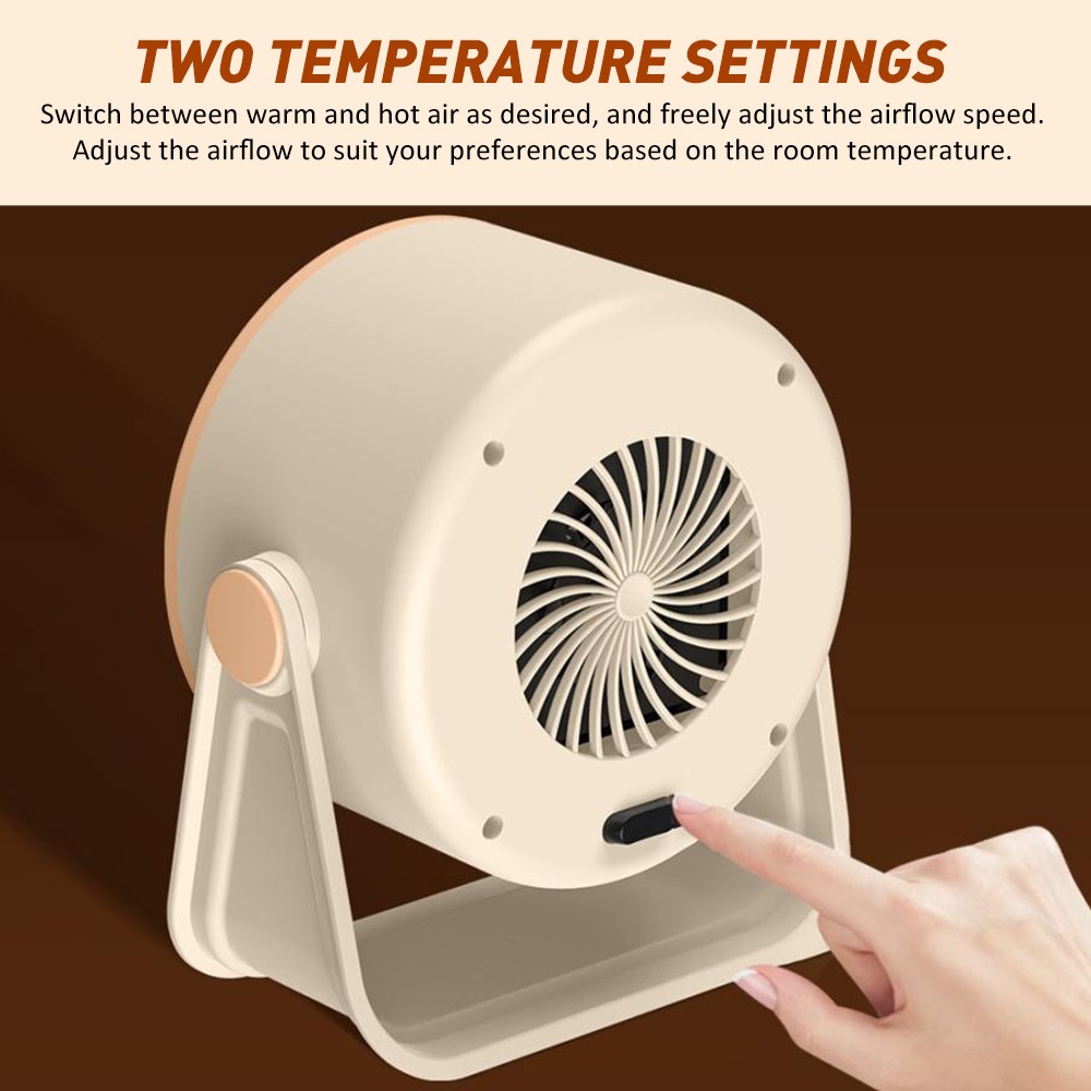 Upgraded Electric Space Heater Garage Hot Air Fan Portable for Home Office Room
