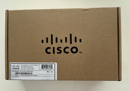 New Cisco ATA191-3PW-K9 2-Port Analog Telephone Adapter | VoIP | Sealed