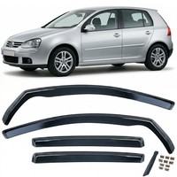 Windabweiser Regenabweiser 4-Teilig Schwarz GetöNt FüR VW Golf 5 2004-2009