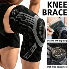 M - XXL Kniebandage Verstellbar Silikon KnieortheseStabilisierung Sport Unisex