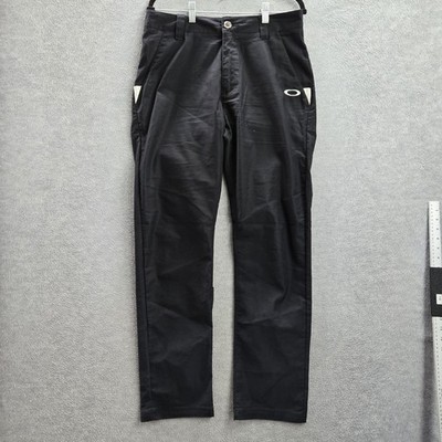 VINTAGE Oakley Men Pants 32W 34L Black Logo Embroidery Golf