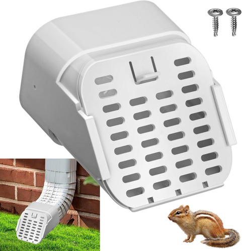 3"X4" Type-A Gutter Downspout Connector, Outlet Filter and Leaf Guard for Bottom