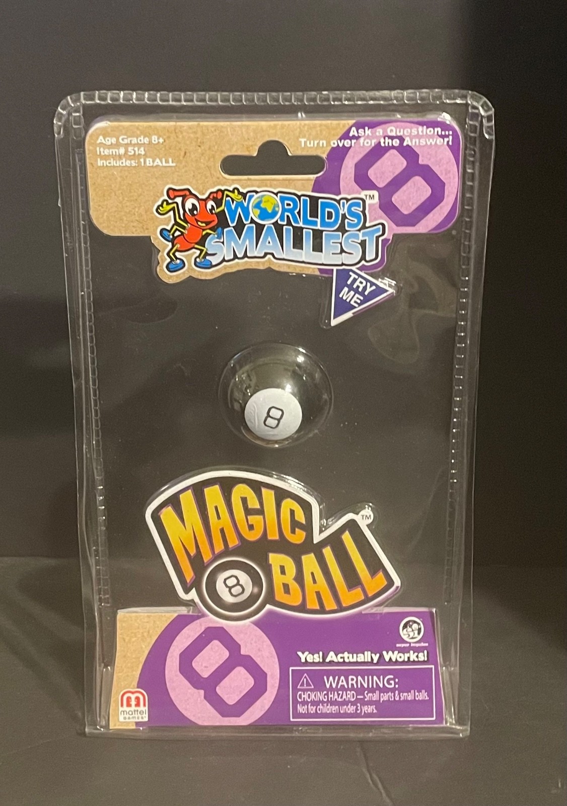 World&rsquo;s Smallest Magic 8 Eight Ball NEW NIP Mini Miniature